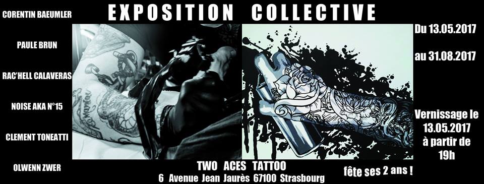 Exposition collective Two Aces Tattoo – Strasbourg