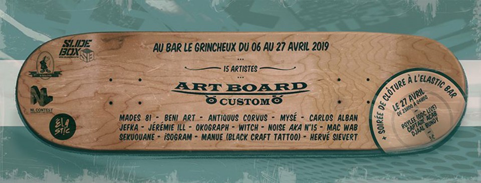 Exposition collective Art Board custom – Strasbourg